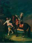 Portrait of Elizabeth Petrovna on Horseback Accompanied by a Negro Servant copy  - Hermitage